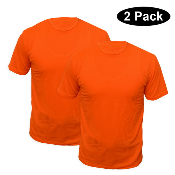 ANSI Class 2 High Visibility Workwear Tee Bass Creek Outfitters Men's Safety Shirt 